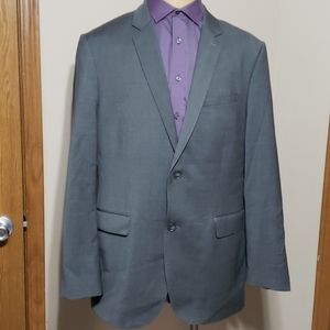 Express slate grey suit blazer jacket 2 button